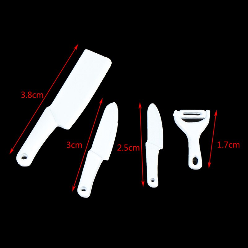4pz 1/12 Carino miniatura Casa Delle Bambole impostato di Coltelli da cucina mini Accessori per Mobili mini Giocattoli ~