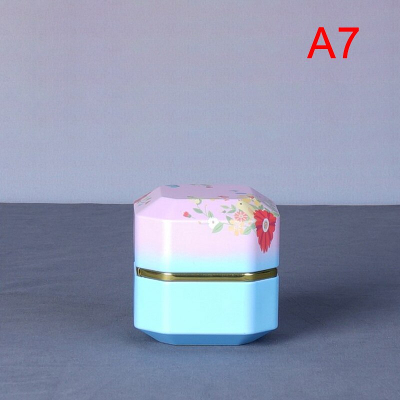 Diamond Shape Mini Tin Tea Coffee Candy Storage Box Tea Caddy Metal Case Wedding Party Box: White