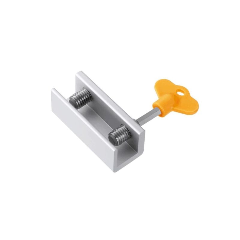 Adjustable Sliding Window Lock Stop Aluminum Alloy Door Frame Security with Key 50PB
