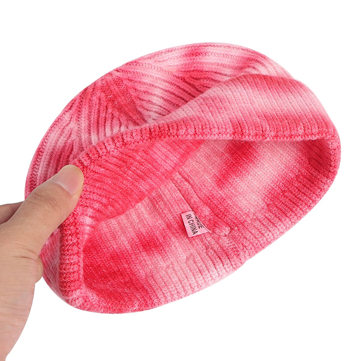 Tie-dye tryck ylle mössor stickad mössa barn vuxna vinter varm stickad mössa moderiktig för kvinnor män barn