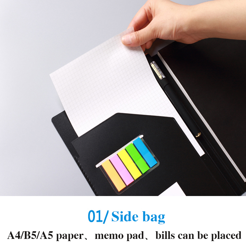 Multi function management book plan Notepad agenda business meeting notebook planner Gel Pen memo pad B5 office supplies