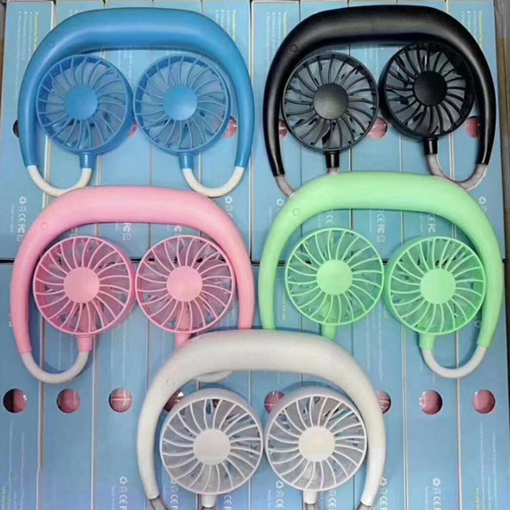 7-leaf sports wear hanging neck fan first generation Plastic Ordinary round 360 Degree Rotation Refrigeration