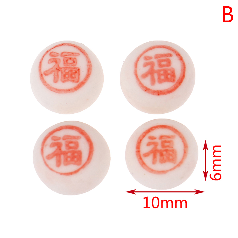 1: 12 accessori per Astuccio delle bambole mini cibo giocare a simulazione di pasticceria cinese modello di argilla Fu torta Xi torta Shou torta compleanno/torta nuziale: B