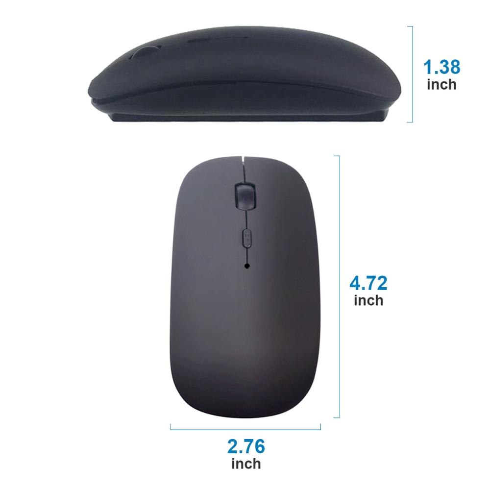 Wireless Rechargeable Silent Bluetooth Mouse 2.4G Wifi and Bluetooth Dual Mode Mice for iPhone iPad Macbook