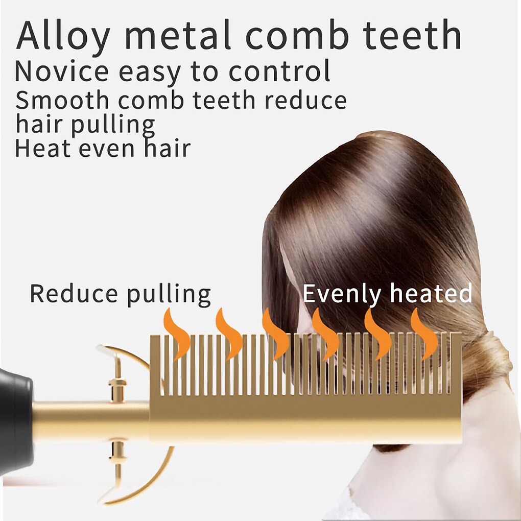 Multifunction Hair Straightener Flat Irons Wet Dry Use Brush Comb Heating Hair Straight Styler Curling Iron Hair Curler Comb