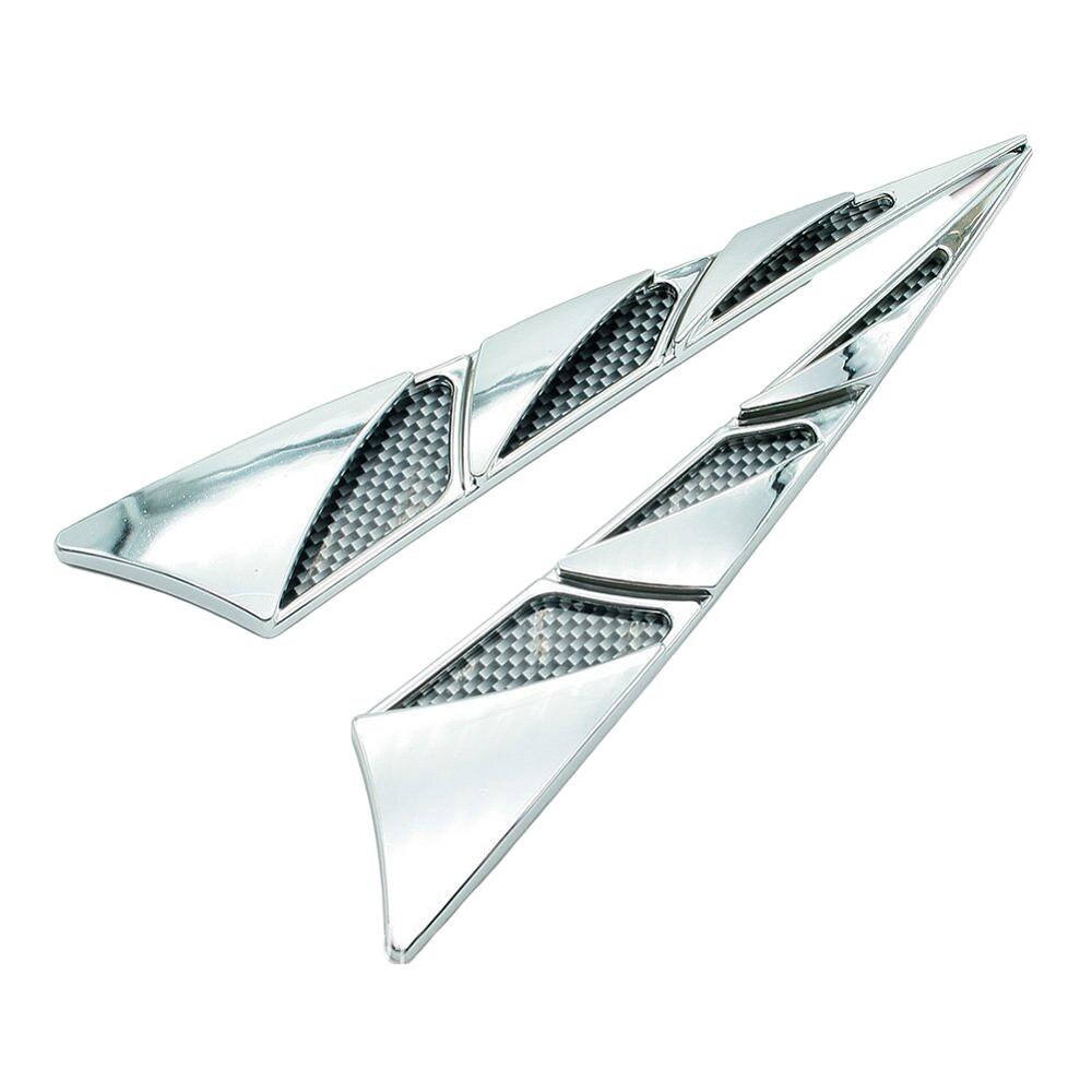 Pegatinas para capó de coche, pegatina negra para ventilación de coche, accesorios para Exterior de coche, 2 uds.