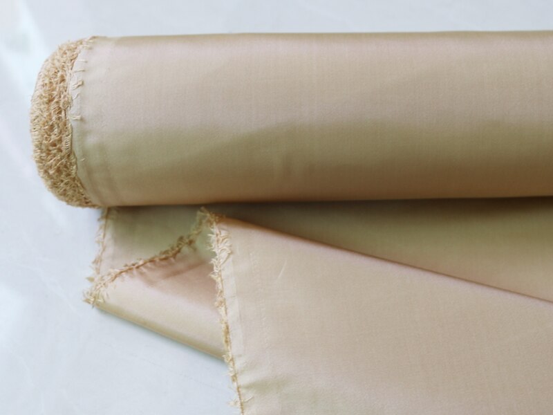 Vormige Zijden Trouwjurk Stof Garen Geverfd Taffeta Elegante Champagne 100*140Cm