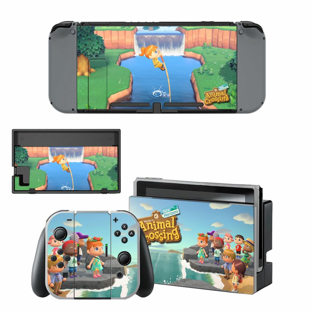 Protector de pantalla de vinilo para consola Nintendo Switch NS, pegatinas protectoras de piel de Animal Crossing + controlador Joy-con: YSNS2565