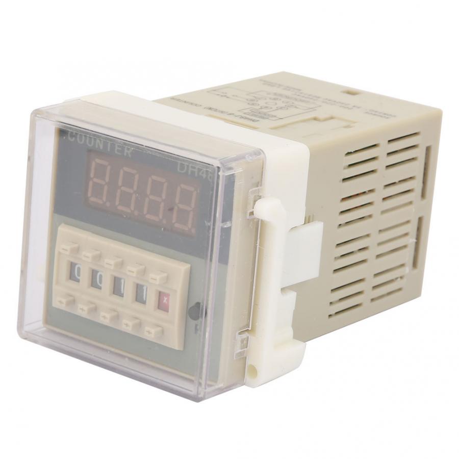 O111ROM DH48J-8 LCD Digital Electronic Counter 8 Pins Delay Time Relay 0-999900 Display Electronic Counter