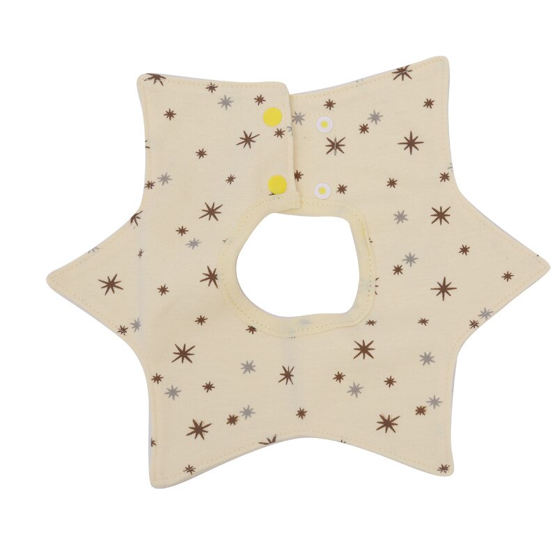Baby Waterdichte Bib 360 ° Draaien Puur Katoen Huidvriendelijke Schortje Hexagon Bloemvorm Cartoon Vlekken Multifunctionele voeden Sjaal: Snowflake