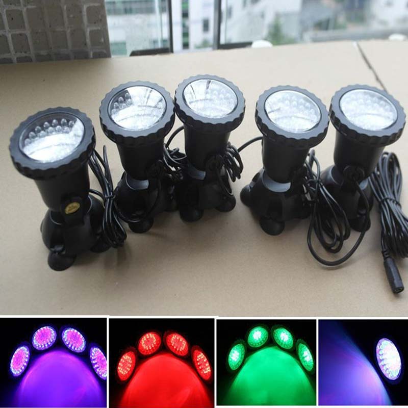 1 set 1/2/3/4/5 light Waterproof IP68 RGB 36 LED Underwater Spot Light For Swimming Pool Fountains Pond Water Garden Aquarium: 1 set 5 light / 110V