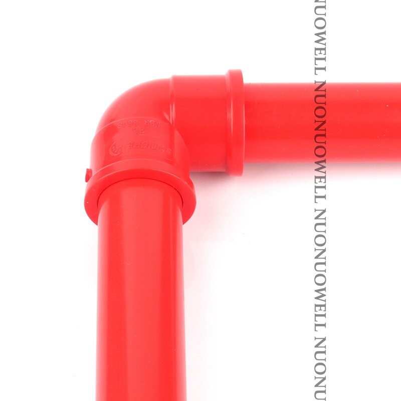 2 stk røde pvc rørforbindelser upvc rør albueforbindelse akvarie akvarium vandrør samlinger afløbsrør vandrør dele fittings