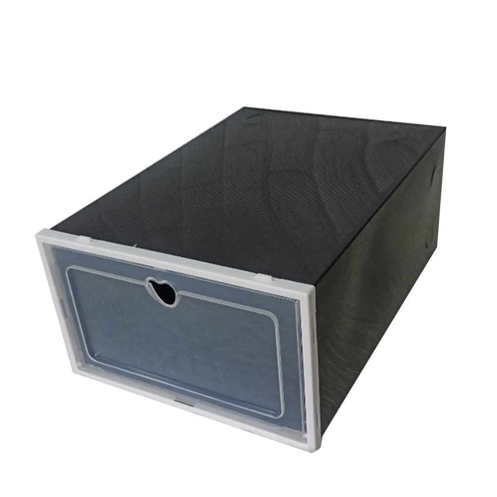 Stackable Storage Shoe Box Transparent Plastic Shoe Box Flip Shoe Storage Artifact Home Storage Tool: Plum