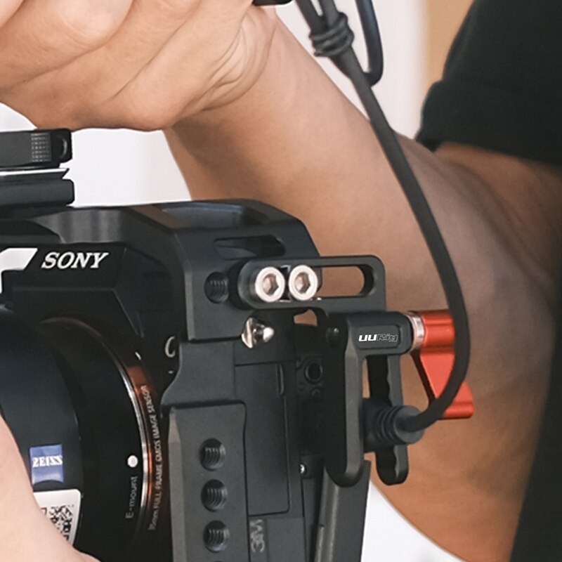 UURig-abrazadera de Cable HDMI para cámara Sony R068 A72/A73, soporte de Clip de Cable de interfaz HDMI ajustable de 12MM