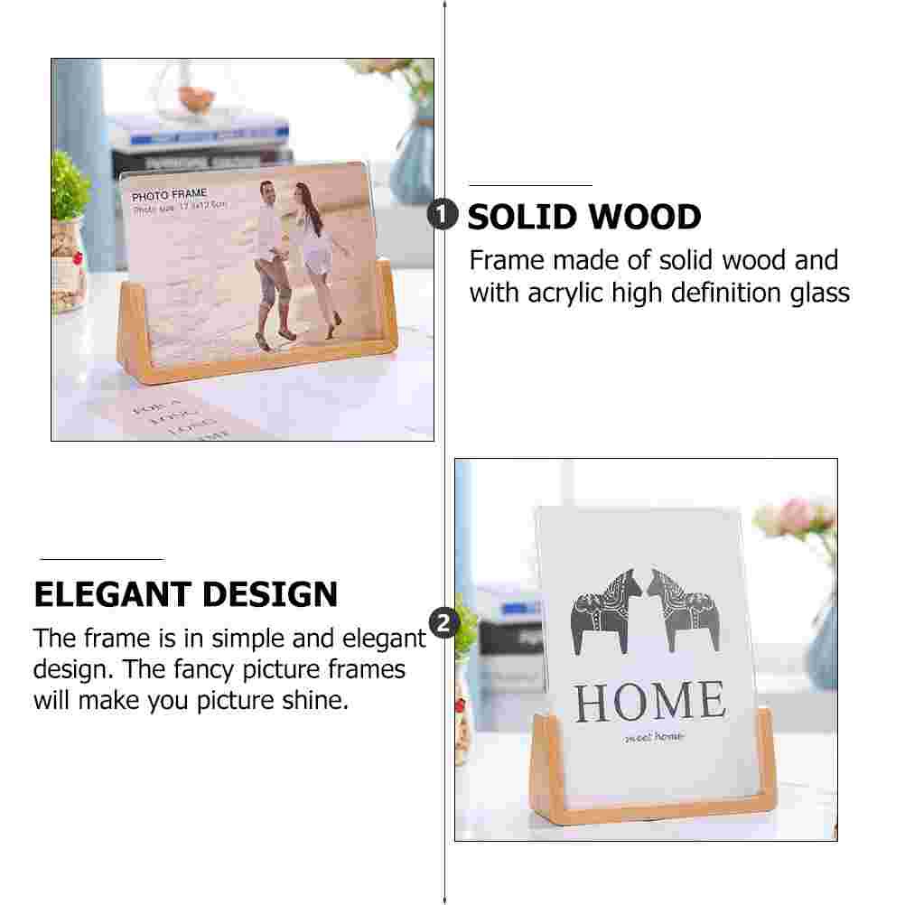 1pc Photo Frame Modern Durable Wood Photo Frame for Home