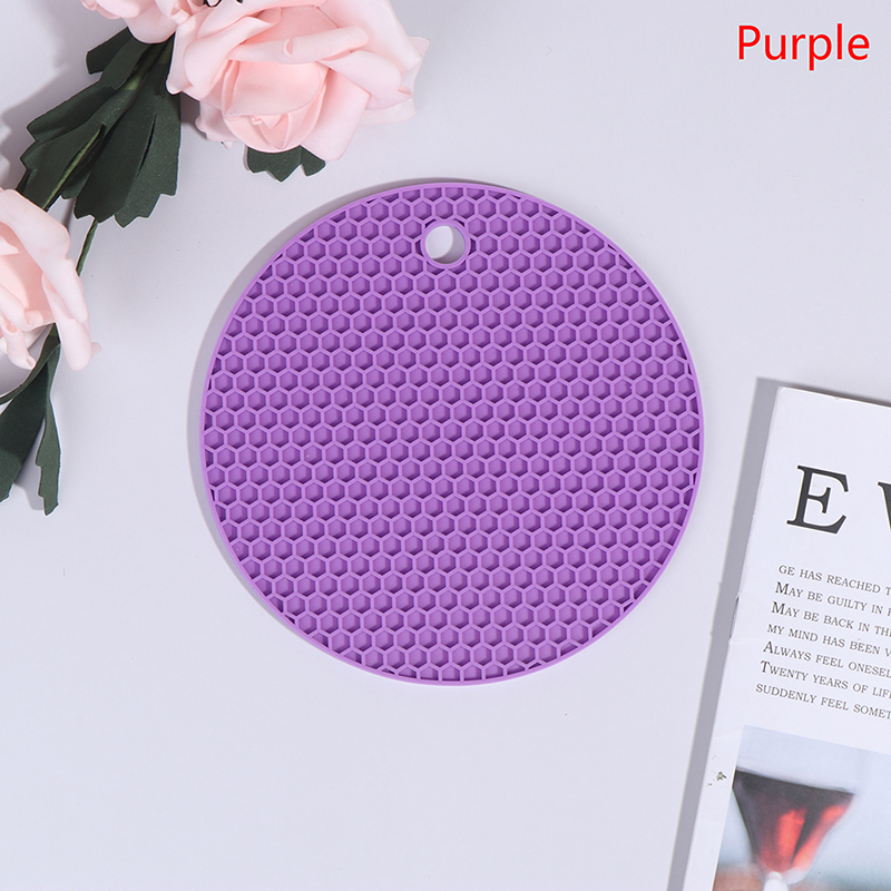 Dessous Plat Silicone Nid D'abeille - 18x18 Cm Antidérapant - Isolant Chaleur, Protège Tables