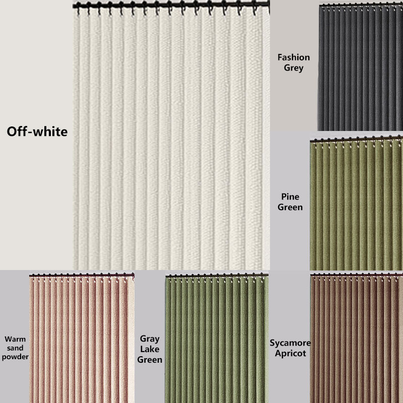 Cortina de chuveiro opaca de imitação de linho laminado, anel grande multicolorido, à prova d'água, forte e grosso, adequada para uso em banheiro