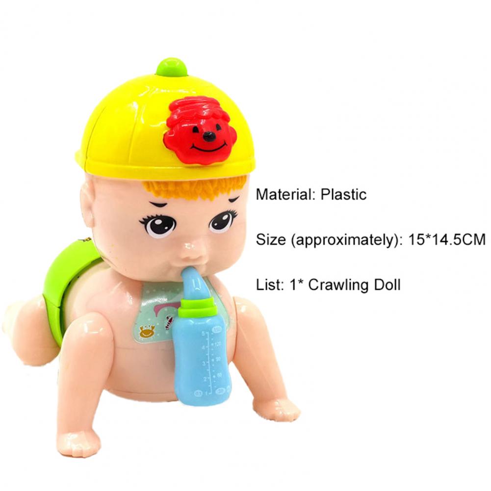 Crawling Toy with Feeding Bottle Intelligence Development Non-toxic Crawling Baby Doll Puzzle Toy for Toddlers Early Education T