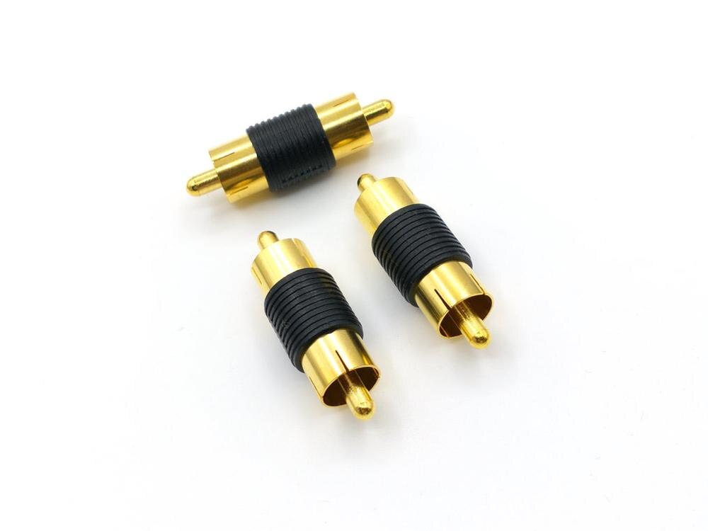 5 stk gull rca phono kobling rca hann til rca hann lyd video kontakt