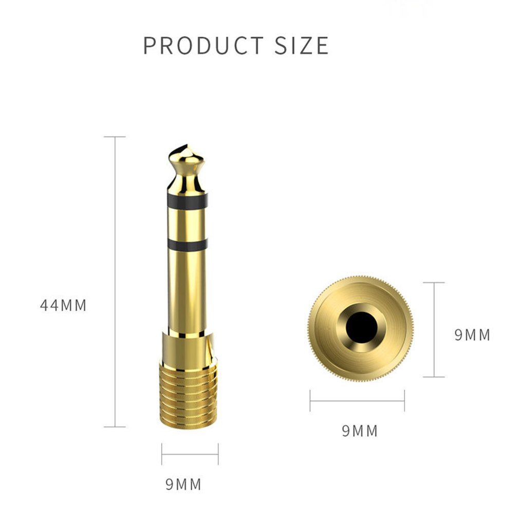 Conversor de áudio, 5 3/4 "macho para pçs/set mm fêmea 6.35 macho para 1/4 fêmea estéreo adaptador de tomada para fone de ouvido,
