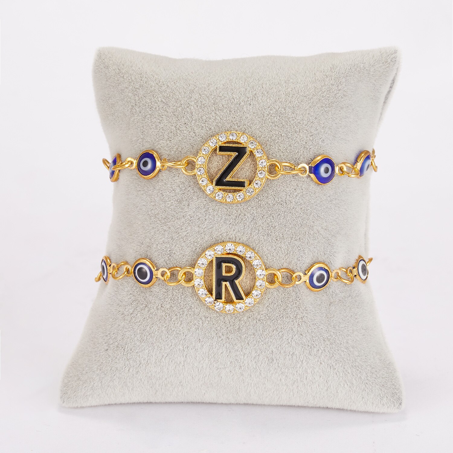 26 Alphabet Anhänger Blau Bösen blick Armbinde Für Frauen Mädchen Harz Legierung Einstellbar charmant Kette Armbinde Schmuck