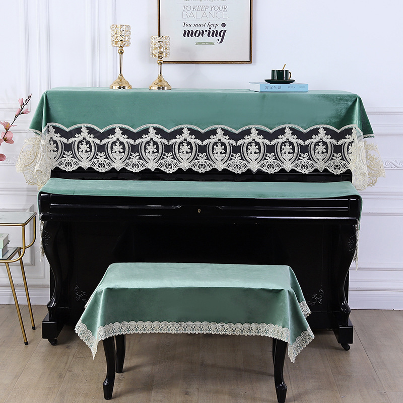 Piano Cover Nordic Dust-proof Half Cover Electronic Piano Cloth Cover Modern Simple Children's Piano Cape Upright Piano Cover: A / 35x57cm Single stool