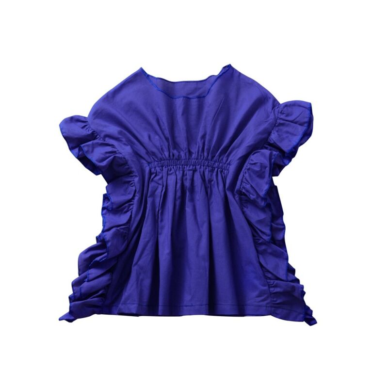 Summer Toddler Baby Girls Dress Tops Ruffles Sleeve Beachwear Cover Ups