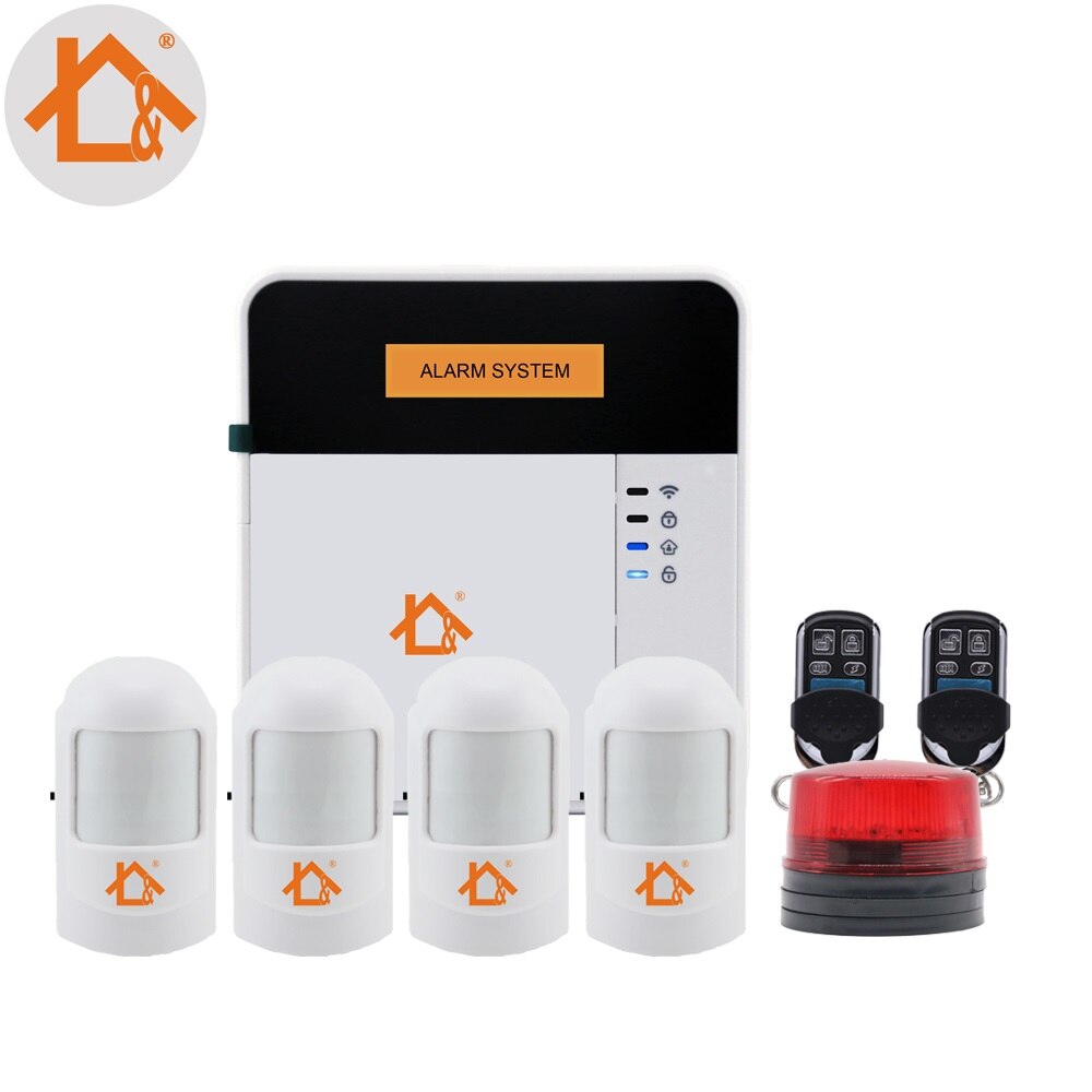 App CE LCD Wireless GSM Alarm Keypad Security Alarm System With Pir Motion Sensors