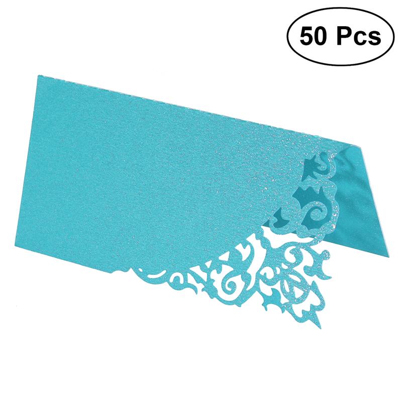 50PCS Hollow Place Wedding Seat Card Table Card Sign-In Card Wedding Invitation Table Cards Name Place Card Table Decoration: Red