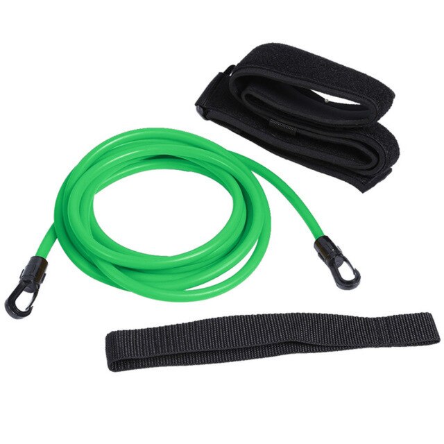 Cinturón elástico de resistencia para Entrenamiento de natación, cuerda de seguridad ajustable de 3/4m, tubos de látex, banda de cuerda elástica para natación: Green-3m