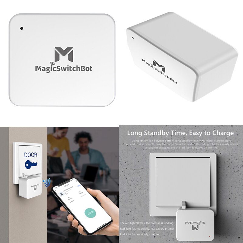 DIY Smart Door Universal Breaker Timer Bluetooth 5.0 Smart Button Pusher for Garage Wall Switch App Timer Control Works