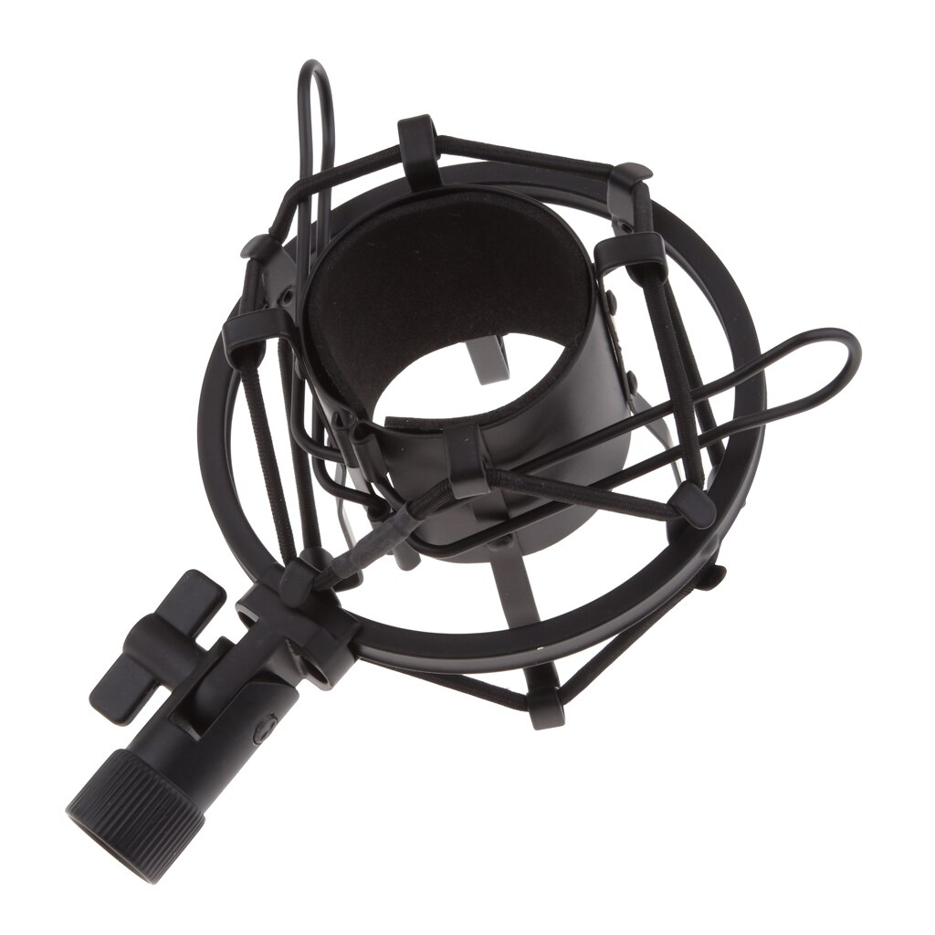 Microphone Clip Mount Mics Holder Shock Mount , Noise Isolation Anti-Vibration Mic Mount, Suitable for 45-50mm Microphone