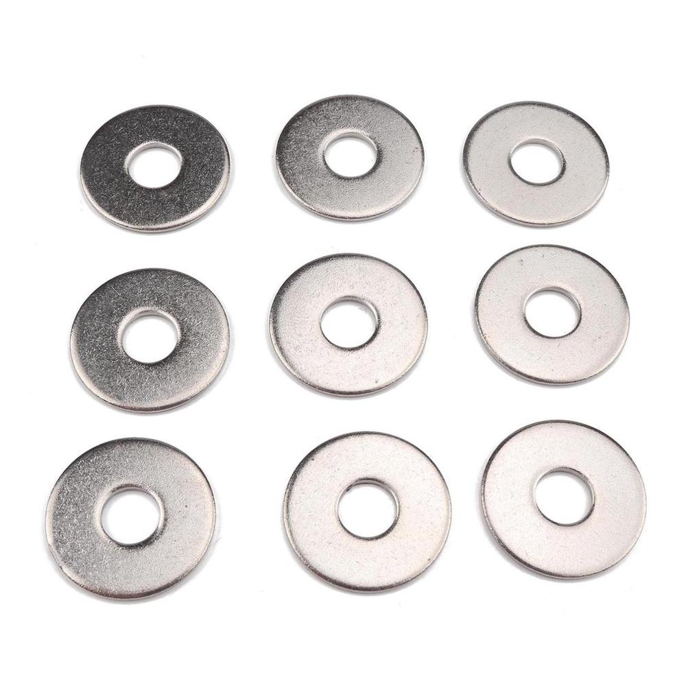 90Pcs 304 Stainless Steel M6/M8/M10 Large Size Flat Washer Bigger Metal Gasket Meson Plain Washers With Plastic Box