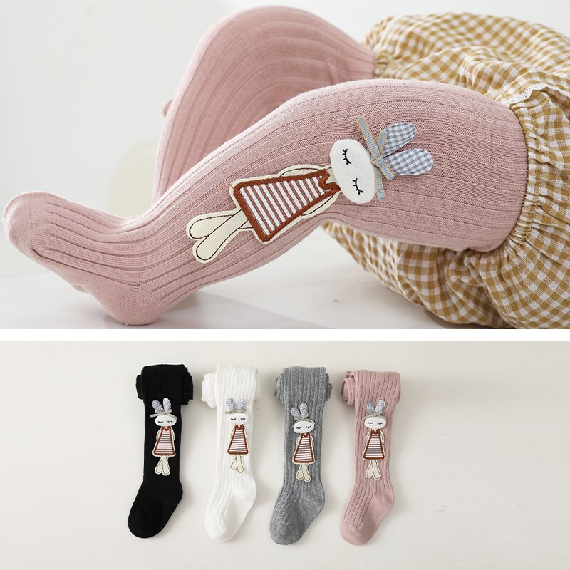 Girls Spring and Autumn Cotton High Elasticity Deodorant Korean Rabbit Eating Carrot Pantyhose