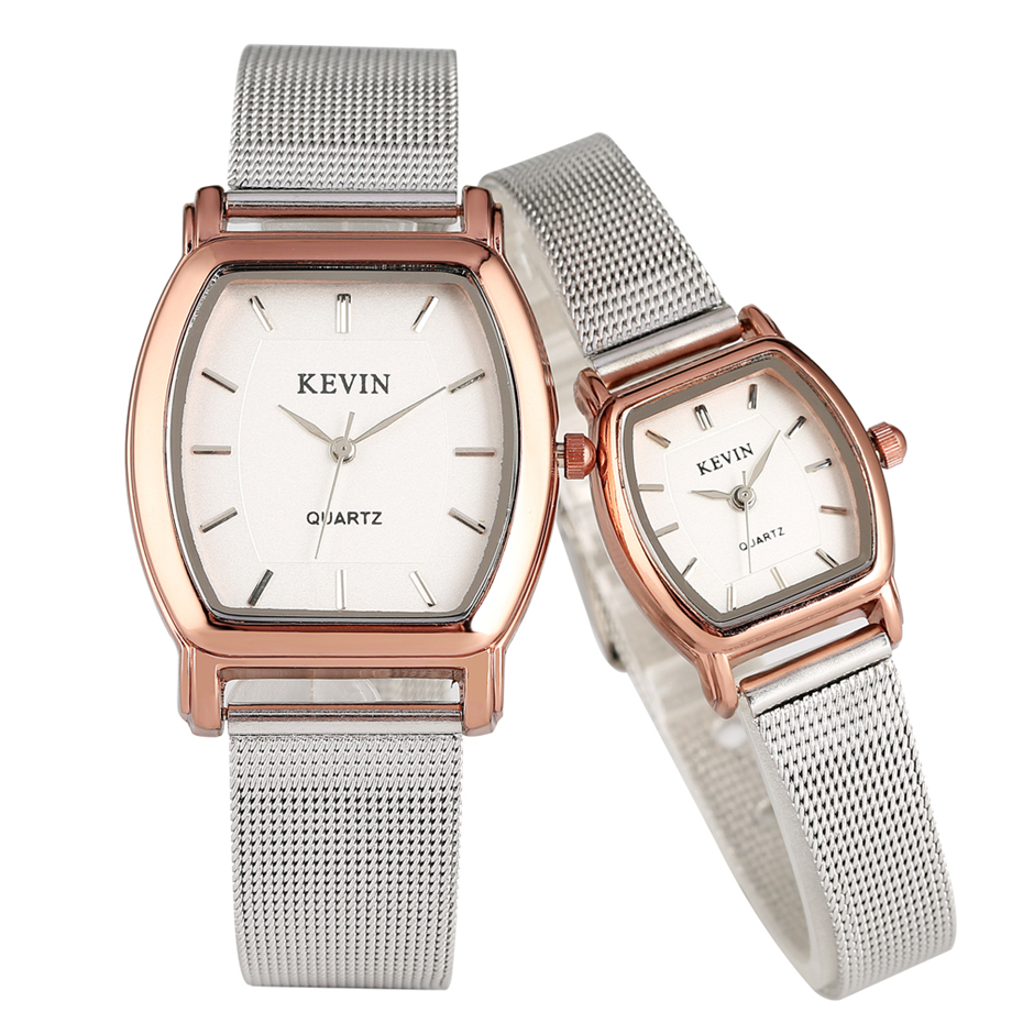 KEVIN Watch Couple Stainless Steel Wristwatch Quartz Movement Casual Men/Women Pin Buckle Watches Lovers Watch: for couple