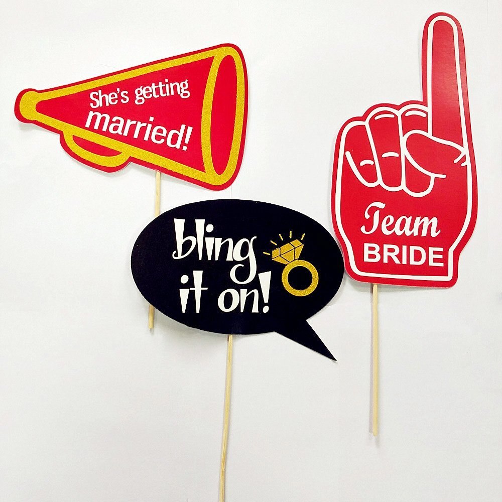 Bachelorette Hen Party Photo Booth Props DIY Kits Girls Night Out Wedding Bridal Shower Decorations Game Photo Shoot Favor