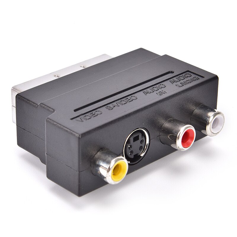 RGB Scart a 3 adattatore s-video RCA a 21 spillo composito RCA SVHS s-video AV TV Audio per videoregistratore DVD TV proiettore TV