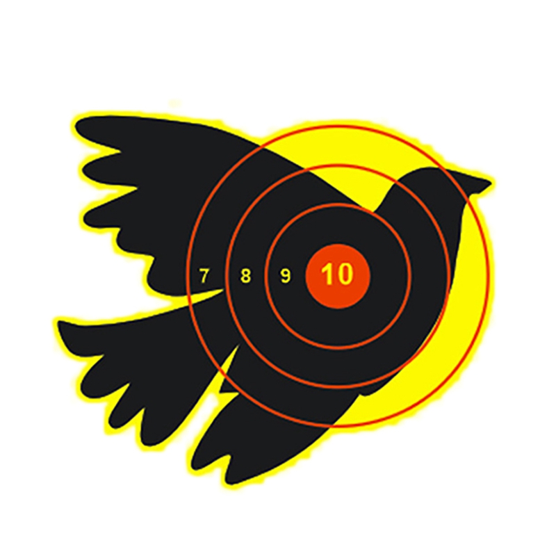 10Pcs 12X18 Inch Animal Shape Targets Reactive Splatter Glow Florescent Paper Target For Archery Training Accessories