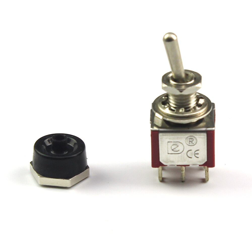 10PCS MTS Series Toggle Switch Black Waterproof Rubber Cover 6MM
