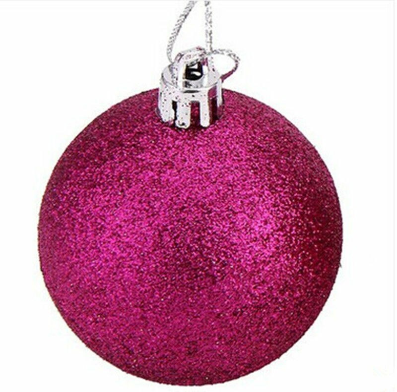 Pudcoco 24 stk sælge julekugler ornamenter xmas tree ball bauble hængende fest festspil festival dekoration dejlige bolde