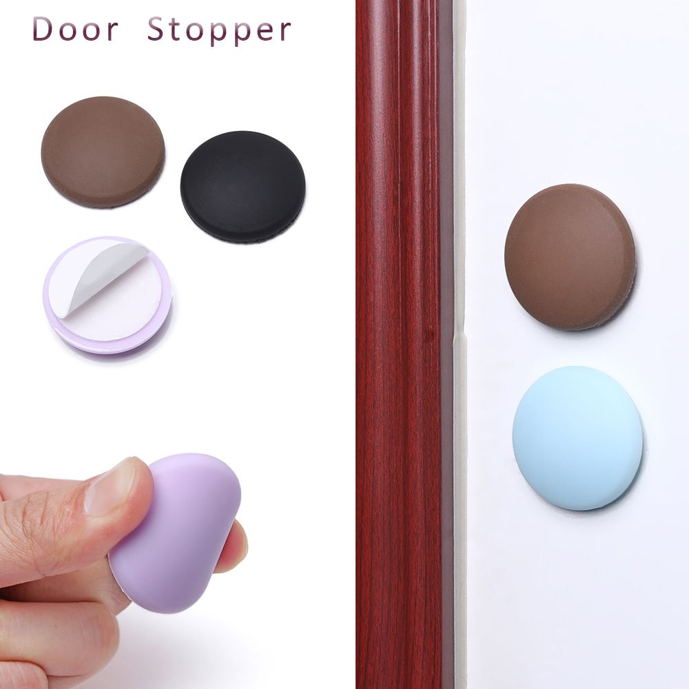 Tope de manija de puerta, Protector de pared, autoadhesivo, goma, almohadilla de choque, pegatina antideslizante, parachoques, Hardware para el hogar