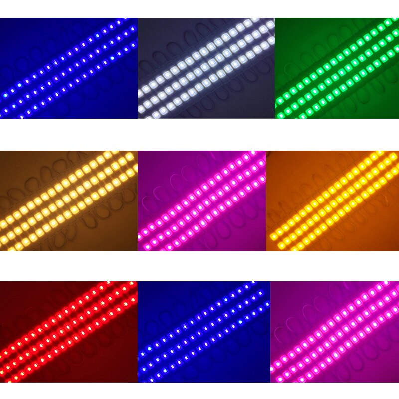 20Ps IP65 5730 3 Led Module Waterdicht Warm Wit, Zuiver Wit, Rood, Groen, Blauw, roze, Geel Spuitgieten Licht Voor Dc 12V