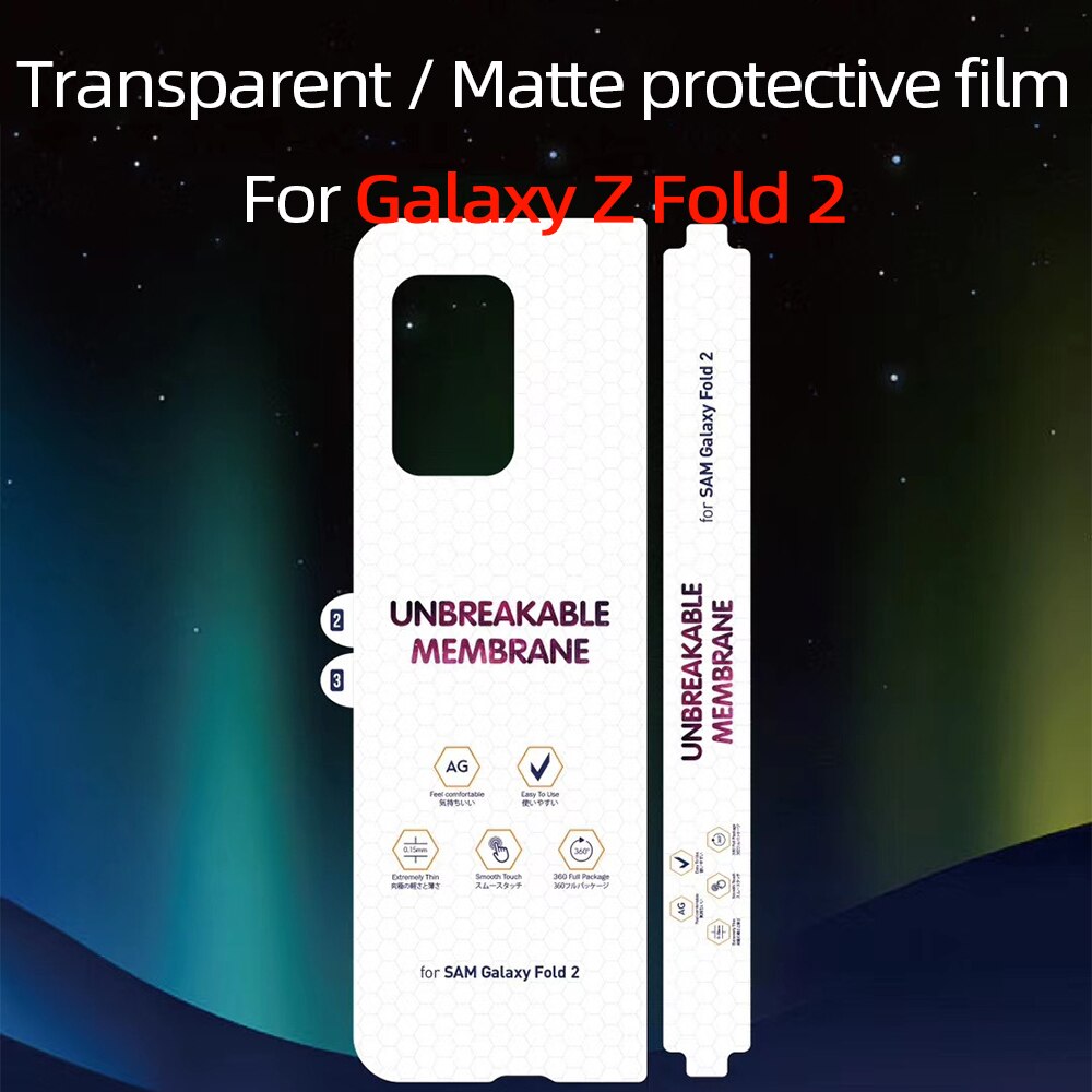 Galaxy fold 2 hoesje hoesje voor galaxy z fold 2 5g leren fliphoesje mobiele telefoonhoesje 2 kleuren optioneel verkrijgbaar: Achterfilm (4.6 inch)