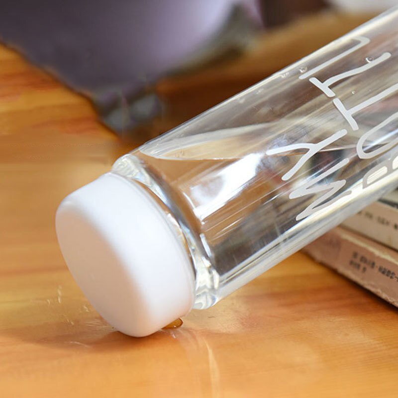 500ml bärbar transparent dryck glasflaska vattenflaska för vattenfruktsaft bärbar sportresa plastflaska
