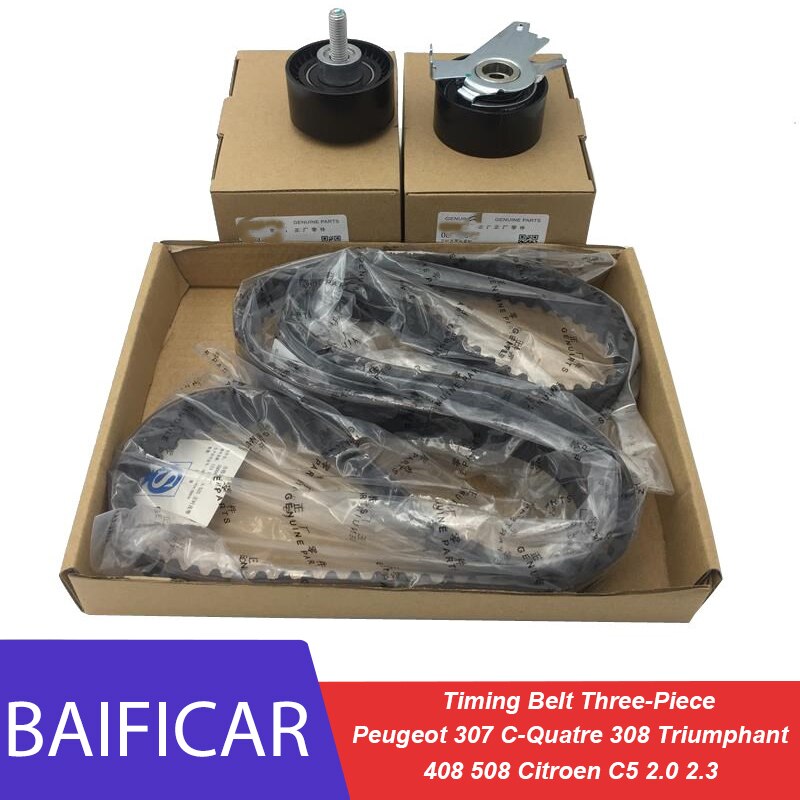 Baificar Genuine Timing Belt Three-Piece Timing Component For Peugeot 307 C-Quatre 308 408 508 Triumphant Citroen C5 2.0 2.3