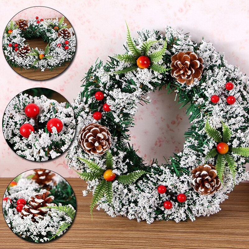 20/30/40Cm Kerst Decoraties Voor Huis Rotan Feestelijke Party Rotan Diy Krans Kerst Krans Xmas Party Ornament