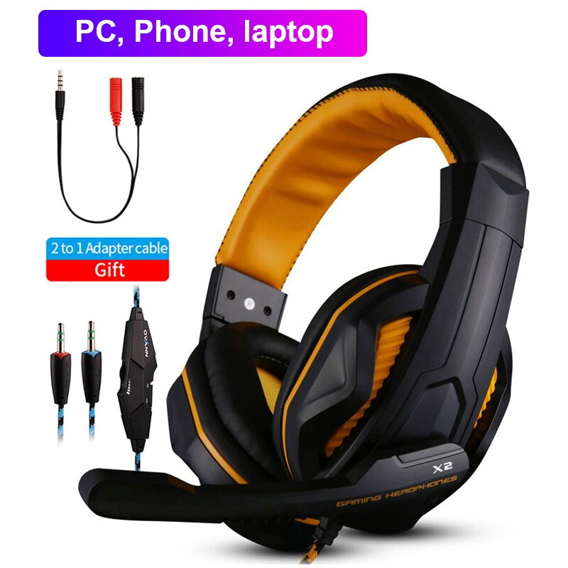 Ps4 gaming headsets, bekabelde headset, led-licht, gamer stereo headset, computerheadset voor  ps4 ps3 xbox heren