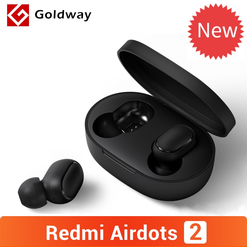 Xiaomi-auriculares Redmi AirDots 2 con Bluetooth 5,0, auriculares internos estéreo de graves con micrófono, modo de baja Lag para izquierda y derecha