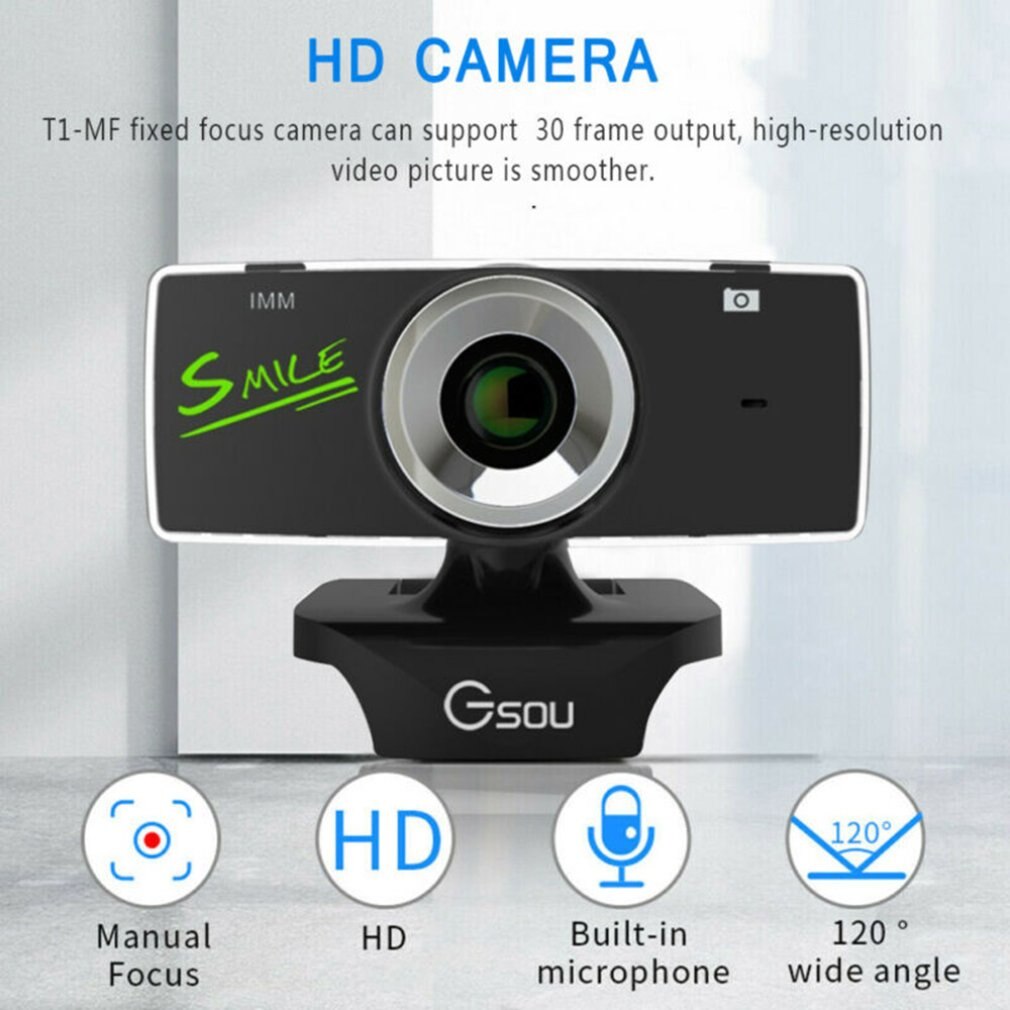 USB2.0 Hd Webcam Camera Webcam Met Microfoon Voor Computer Pc Laptop Desktop Hd Camera Wifi Draadloze Remote Monitoring
