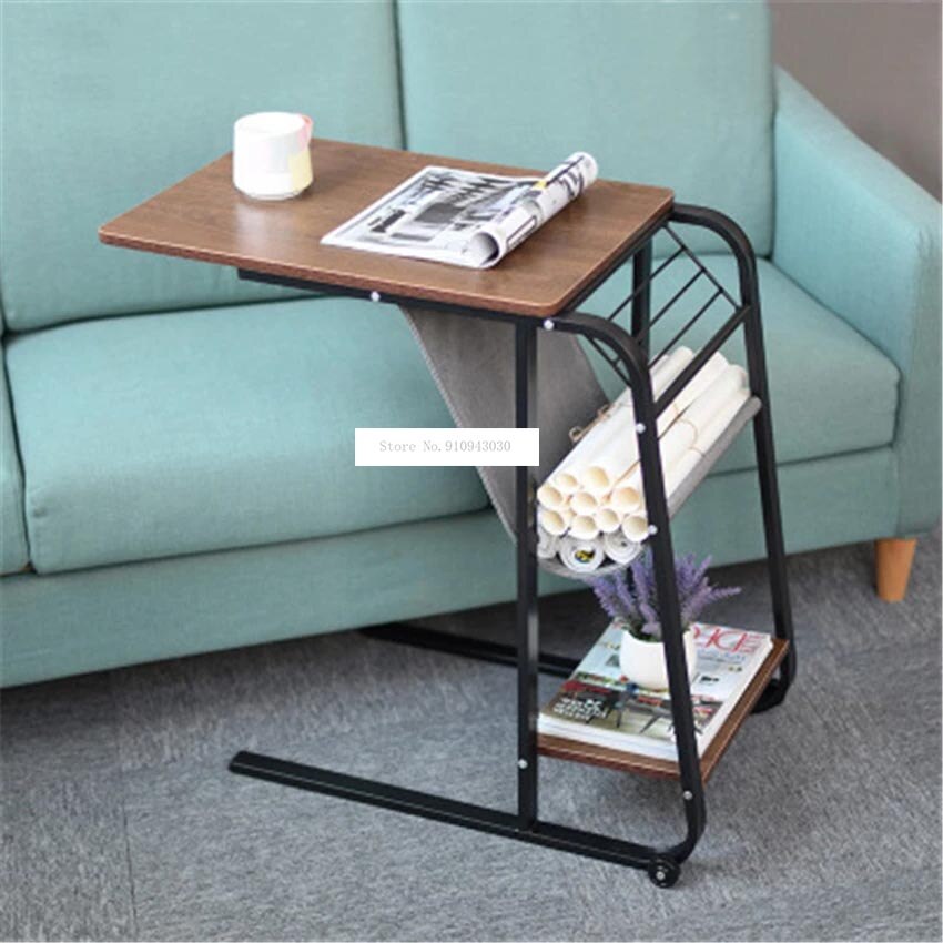 Multipurpose Mobile Computer Table Living Room Removable Sofa Side Table Portable Bed Table Desk with Storage Holders